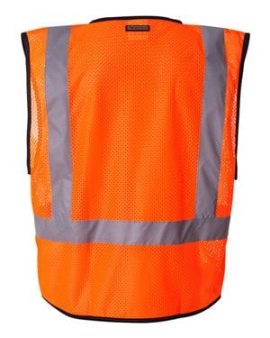 Orange safety vests back