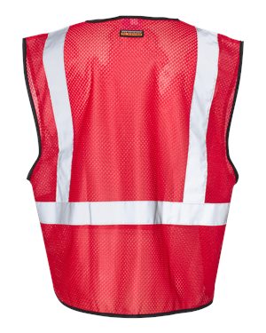 Red safety vests back